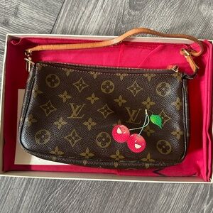 Louis Vuitton x Takashi Murakami Monogram Cerises Pochette Accessories Vintage